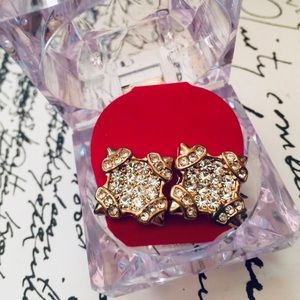 Gorgeous Vintage Statement Style Icy CZ earrings never used Deadstock vintage